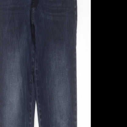 TU Womens Blue Cotton Skinny Jeans Size 32 in L32 in Regular Button