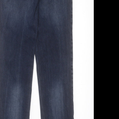 TU Womens Blue Cotton Skinny Jeans Size 32 in L32 in Regular Button