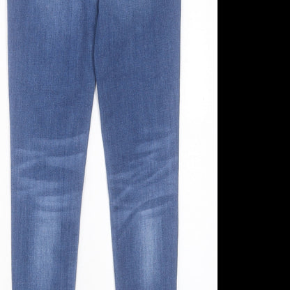 Womens UK Size M WAX JEAN Regular Fit Skinny Blue Jeans