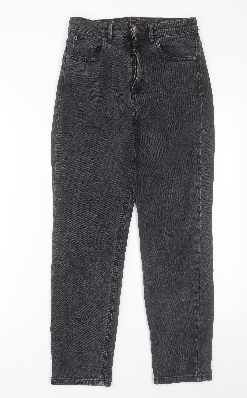 ASOS Womens Black Cotton Straight Jeans Size 26 in L32 in Regular Button