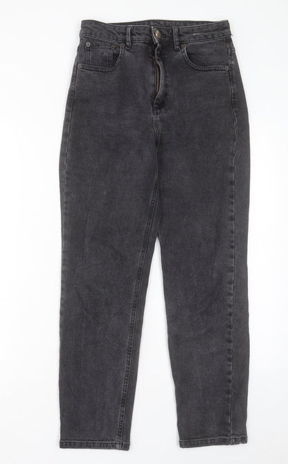 ASOS Womens Black Cotton Straight Jeans Size 26 in L32 in Regular Button