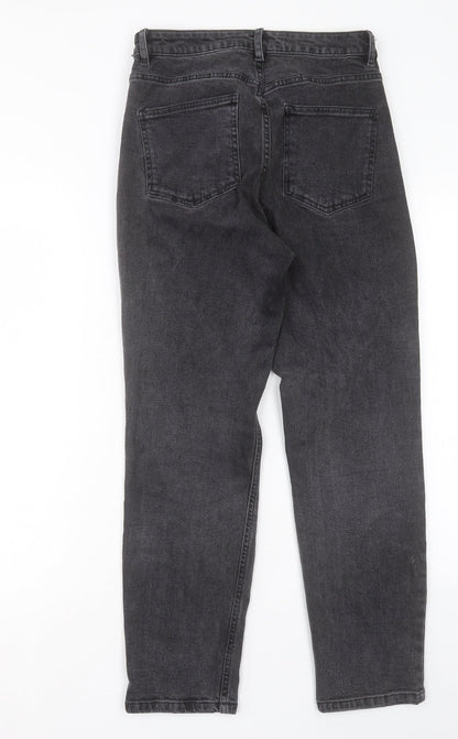 ASOS Womens Black Cotton Straight Jeans Size 26 in L32 in Regular Button