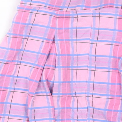 F&F Womens Pink Plaid Cotton A-Line Skirt