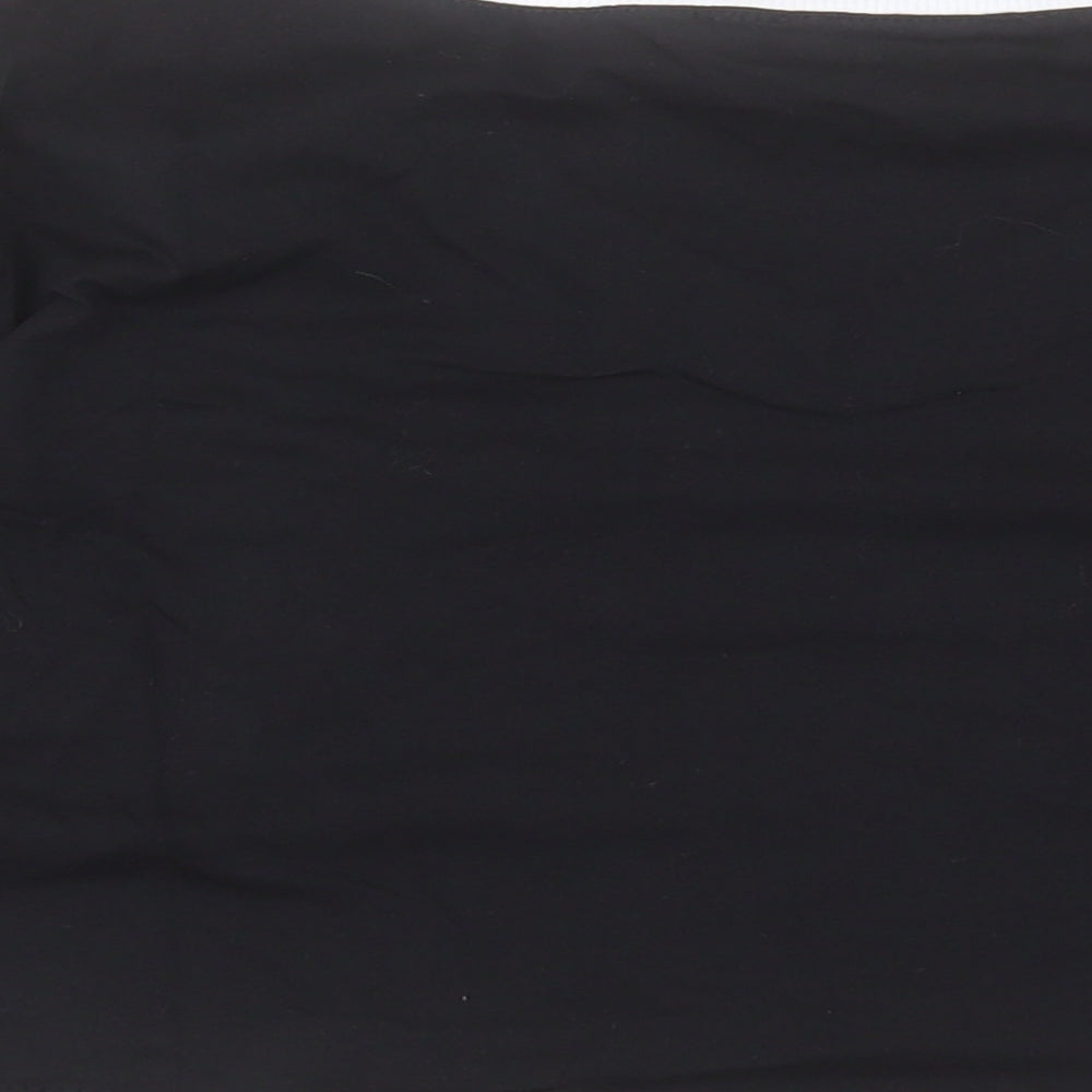 Womens UK Size S Select Black Cropped T-Shirt