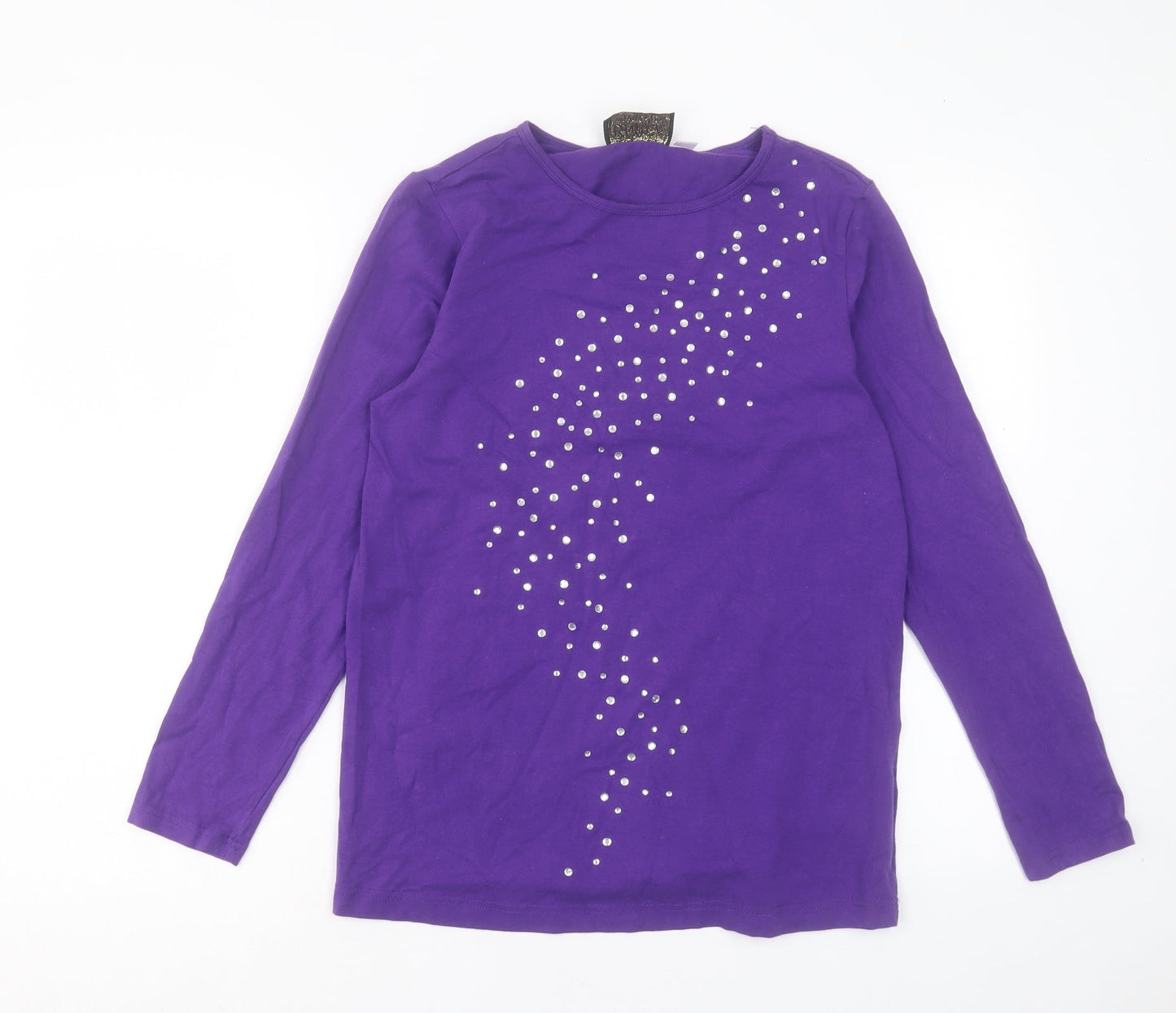 Womens UK Size XS Bob Mackie Purple Basic T-Shirt