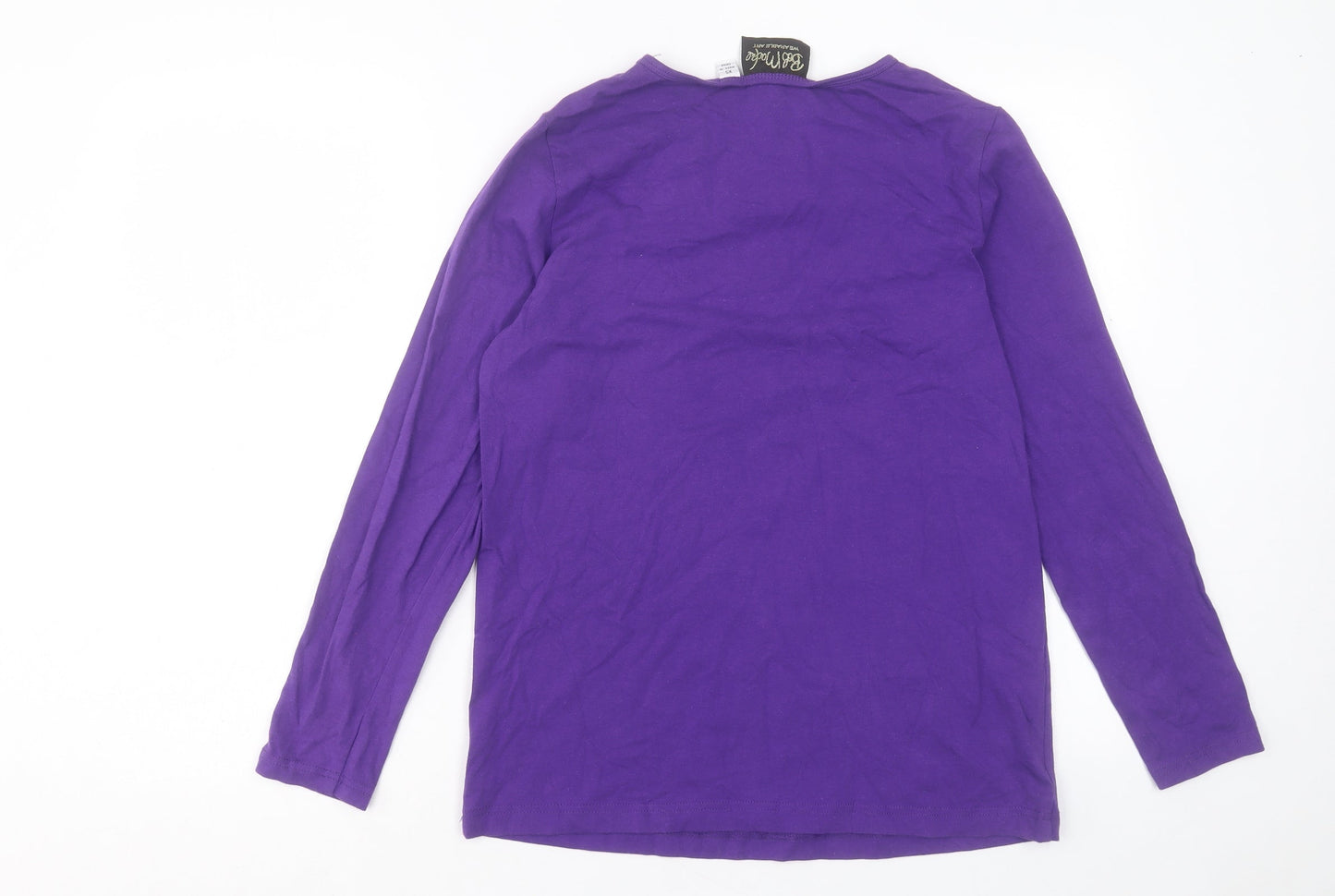 Womens UK Size XS Bob Mackie Purple Basic T-Shirt