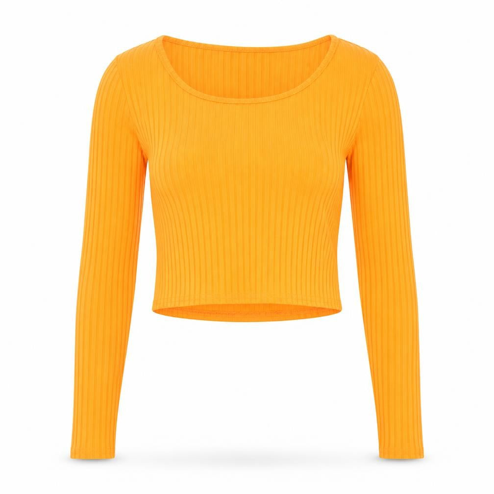 Womens UK Size 8 PRETTYLITTLETHING Orange Cropped T-Shirt