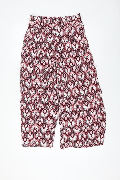 Womens UK Size 8 Marks and Spencer Regular Fit Cropped Pink Trousers