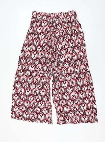 Womens UK Size 8 Marks and Spencer Regular Fit Cropped Pink Trousers