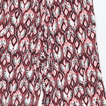 Womens UK Size 8 Marks and Spencer Regular Fit Cropped Pink Trousers