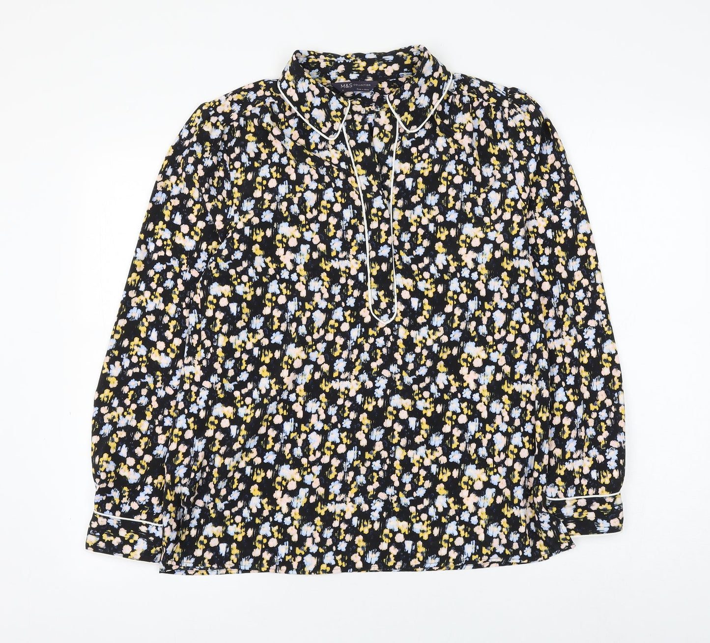 Womens UK Size 8 Marks and Spencer Multicoloured Basic Blouse