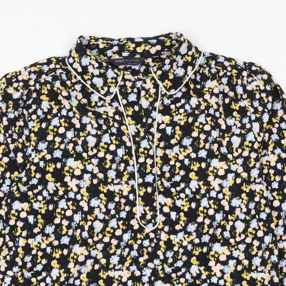 Womens UK Size 8 Marks and Spencer Multicoloured Basic Blouse