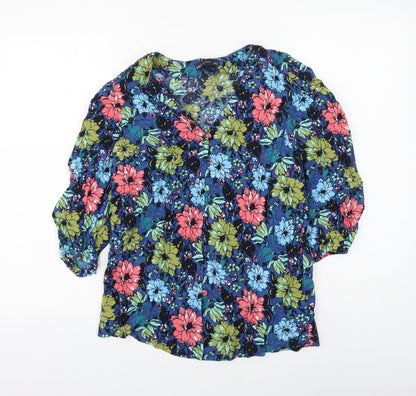 Womens UK Size 8 Marks and Spencer Multicoloured Basic Blouse