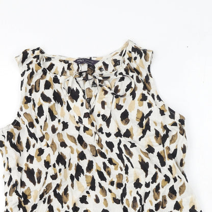 Womens UK Size 10 Marks and Spencer Ivory Basic Blouse