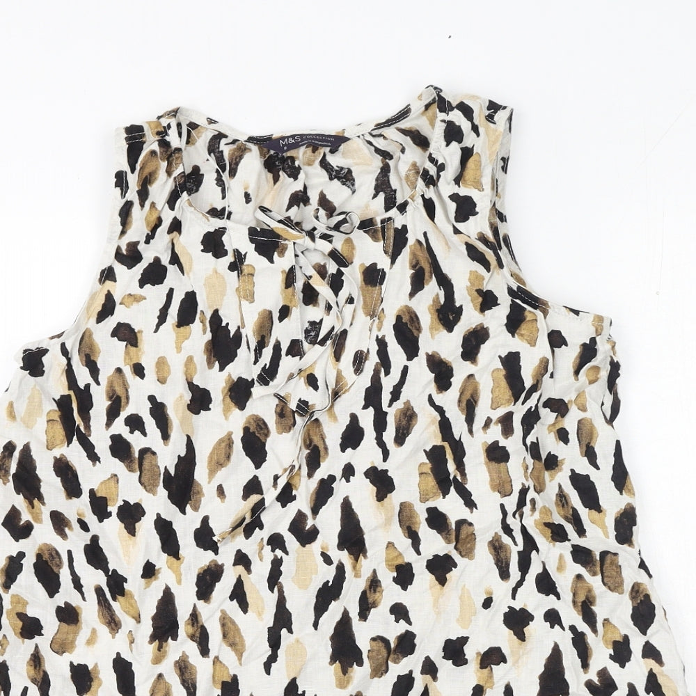 Womens UK Size 8 Marks and Spencer Ivory Basic Blouse