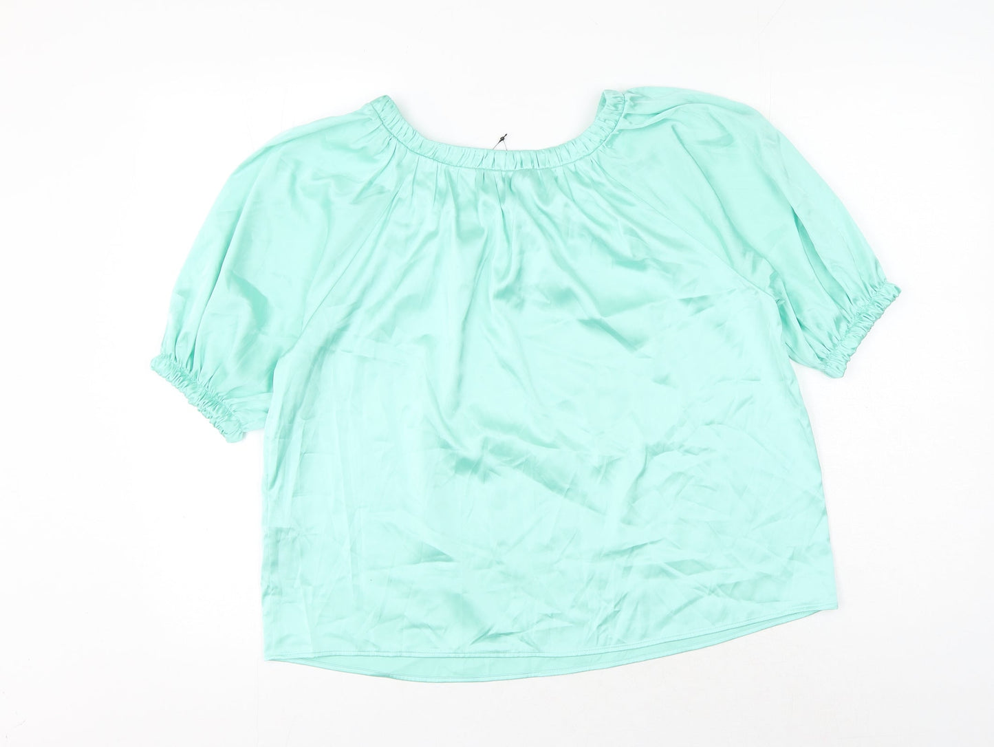 Womens UK Size 6 Marks and Spencer Green Basic Blouse