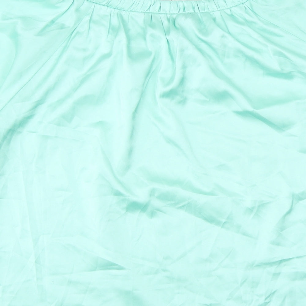 Womens UK Size 6 Marks and Spencer Green Basic Blouse