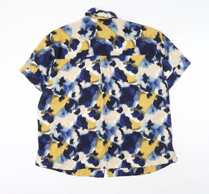 Womens UK Size 14 Marks and Spencer Multicoloured Basic Button-Up