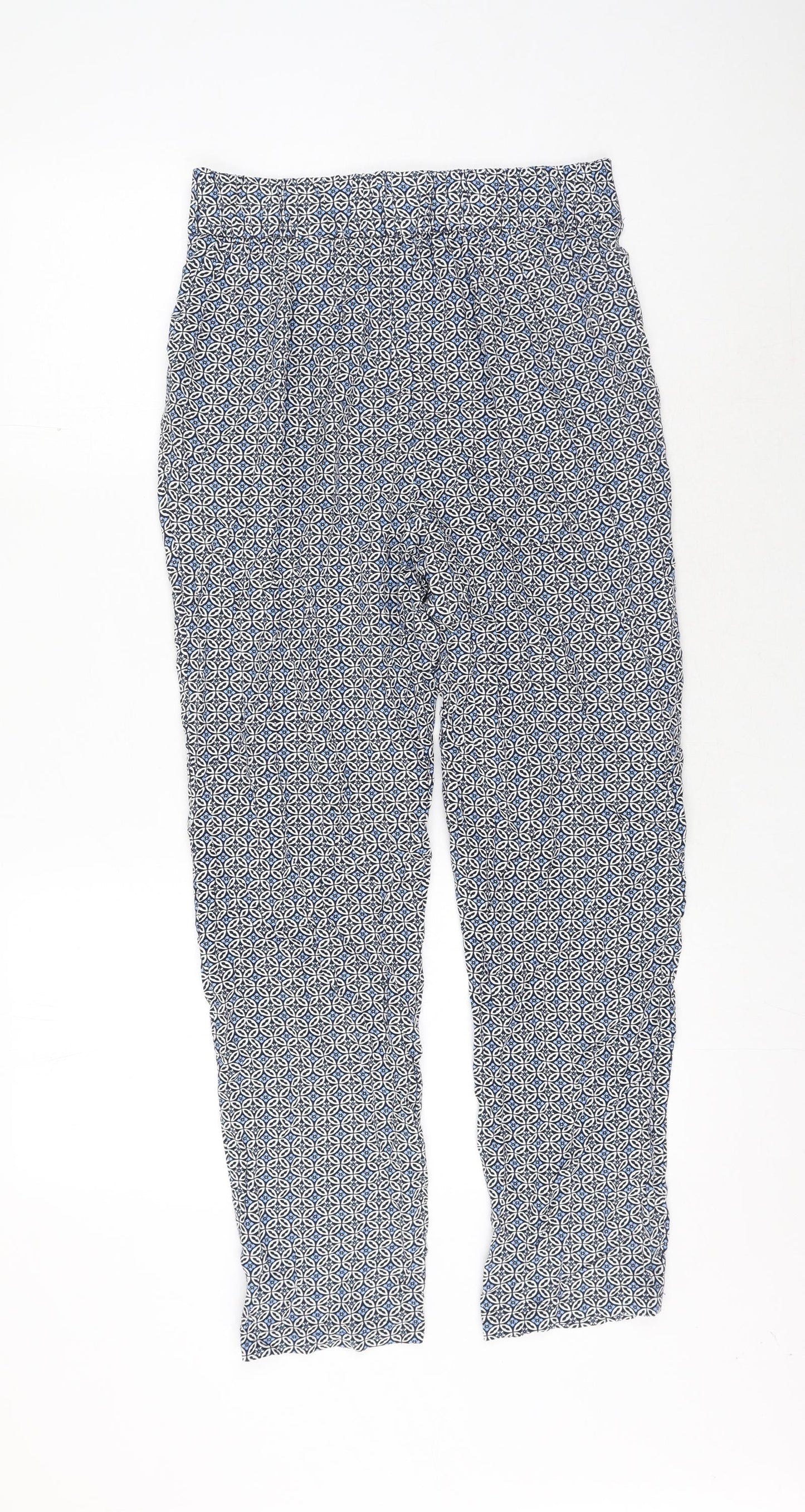 Womens UK Size 10 Marks and Spencer Regular Fit  Blue Trousers