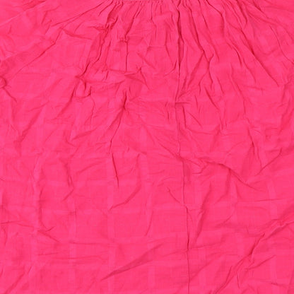 Marks and Spencer Womens Pink Cotton Basic Blouse Size 6 Round Neck