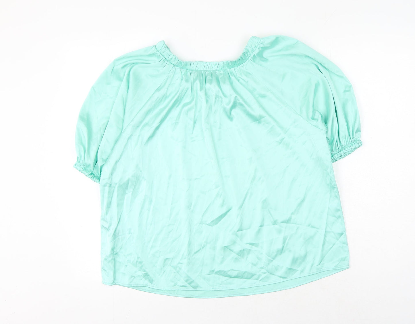 Womens UK Size 8 Marks and Spencer Green Basic Blouse