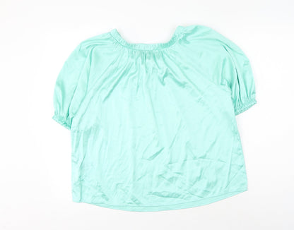 Womens UK Size 8 Marks and Spencer Green Basic Blouse