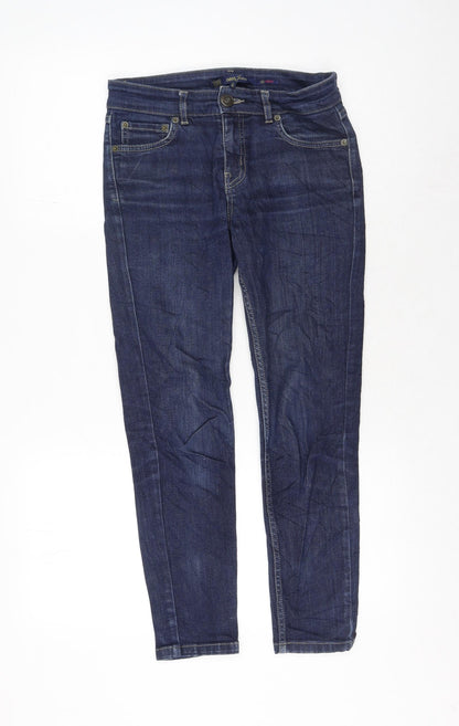 Oasis Womens Blue Cotton Skinny Jeans Size 8 L25 in Regular Zip