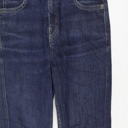 Oasis Womens Blue Cotton Skinny Jeans Size 8 L25 in Regular Zip