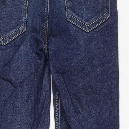 Oasis Womens Blue Cotton Skinny Jeans Size 8 L25 in Regular Zip