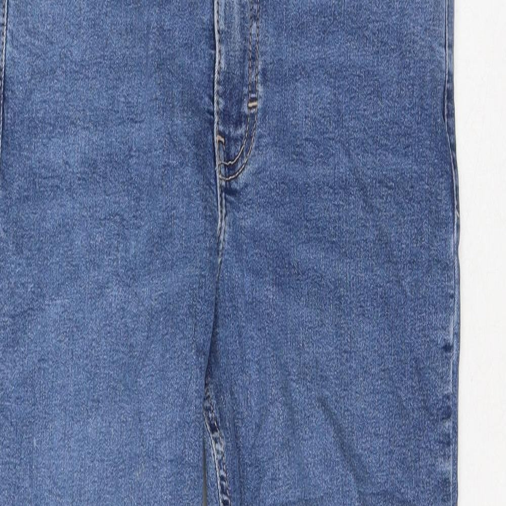 Topshop Womens Black Cotton Skinny Jeans Size 30 in L32 in Regular Zip