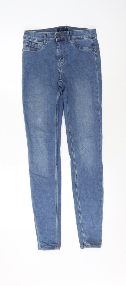 Womens UK Size S Pieces Regular Fit Skinny Blue Jeans