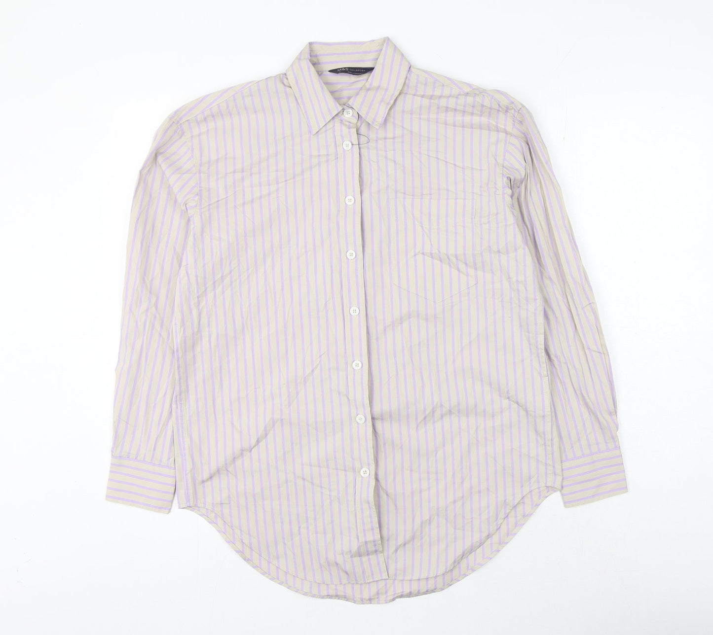 Womens UK Size 6 Marks and Spencer Grey Basic Button-Up