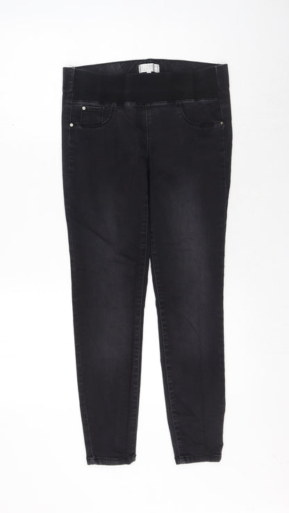 Womens UK Size 8 Papaya Regular Fit Jegging Black Jeans