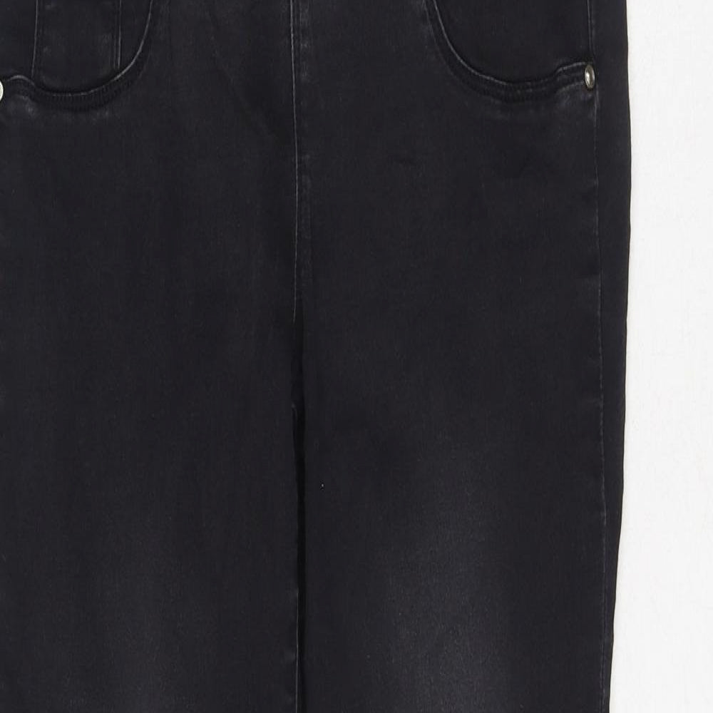 Womens UK Size 8 Papaya Regular Fit Jegging Black Jeans