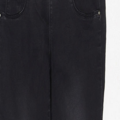 Womens UK Size 8 Papaya Regular Fit Jegging Black Jeans
