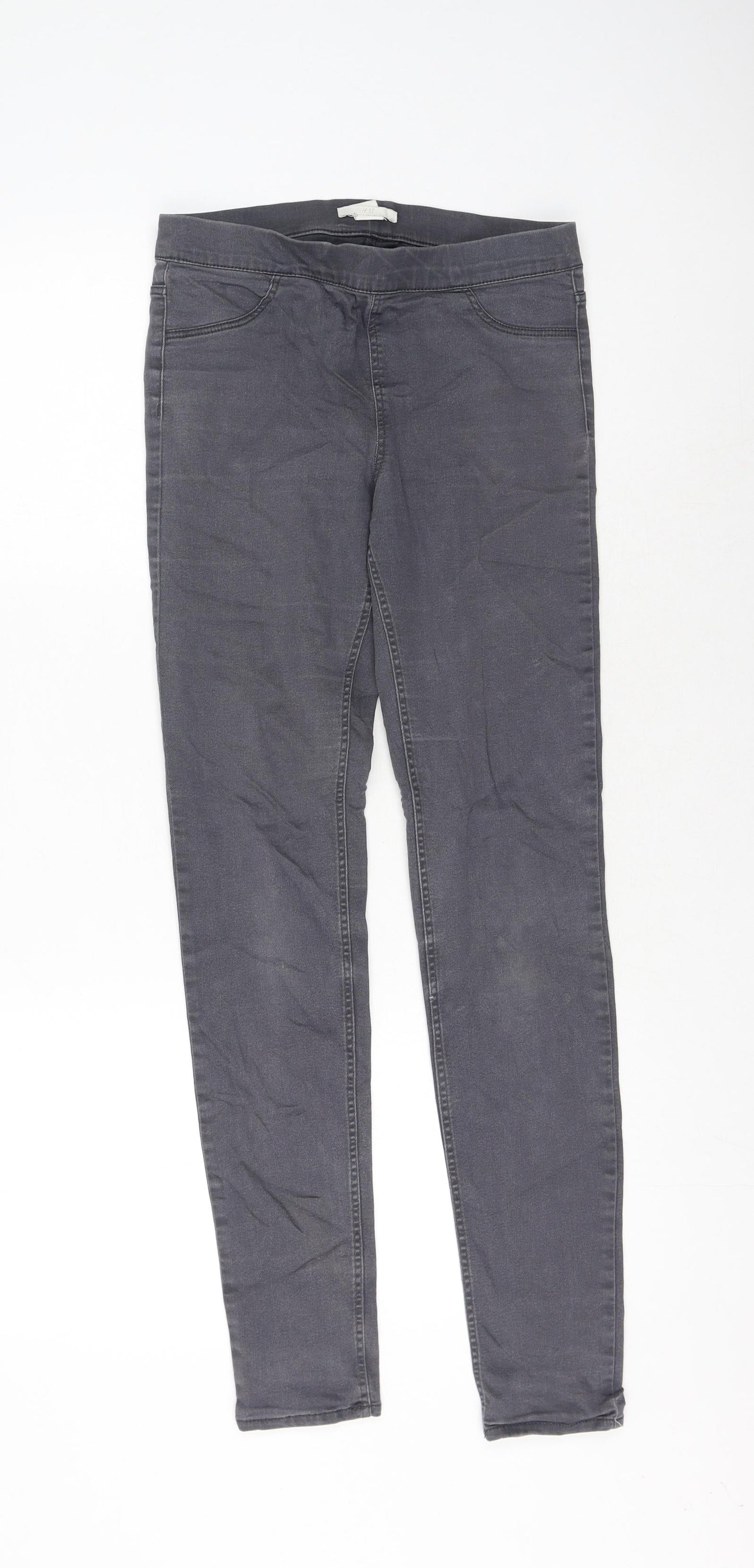 Womens UK Size 8 H&M Regular Fit Skinny Grey Jeans