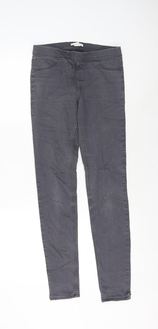 Womens UK Size 8 H&M Regular Fit Skinny Grey Jeans