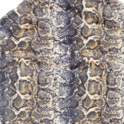 Sarta Womens Brown Animal Print Jacket Coat Size M Snap - Snake Print