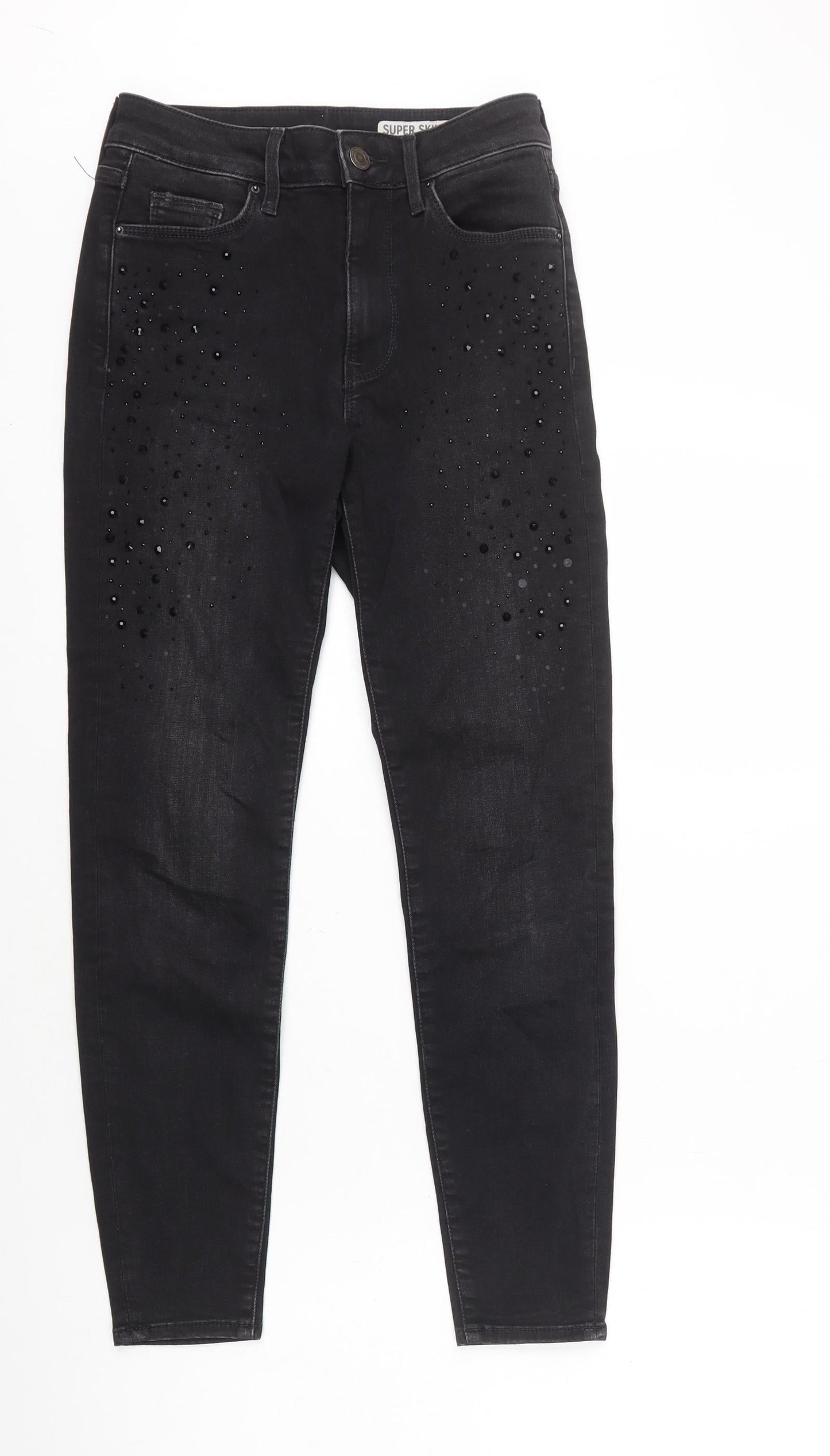 Womens UK Size 8 Marks and Spencer Regular Fit Skinny Black Jeans
