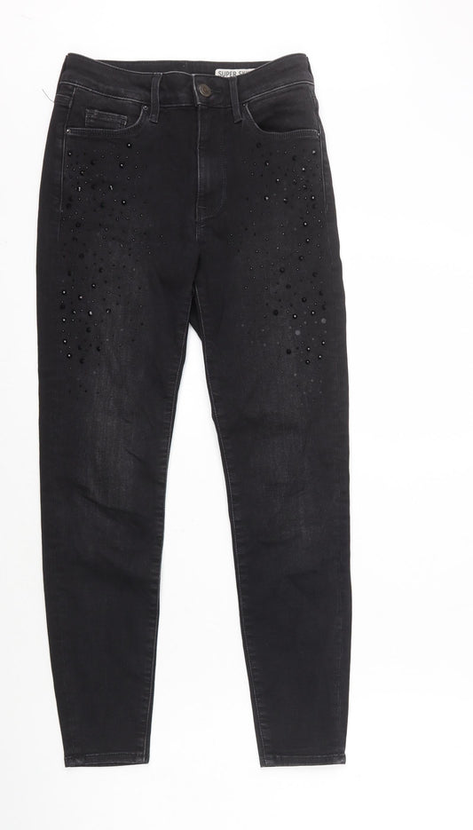 Womens UK Size 8 Marks and Spencer Regular Fit Skinny Black Jeans