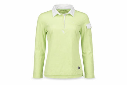 Chervo Womens Green Cotton Basic Polo Size 12 Collared
