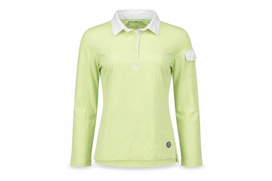 Chervo Womens Green Cotton Basic Polo Size 12 Collared