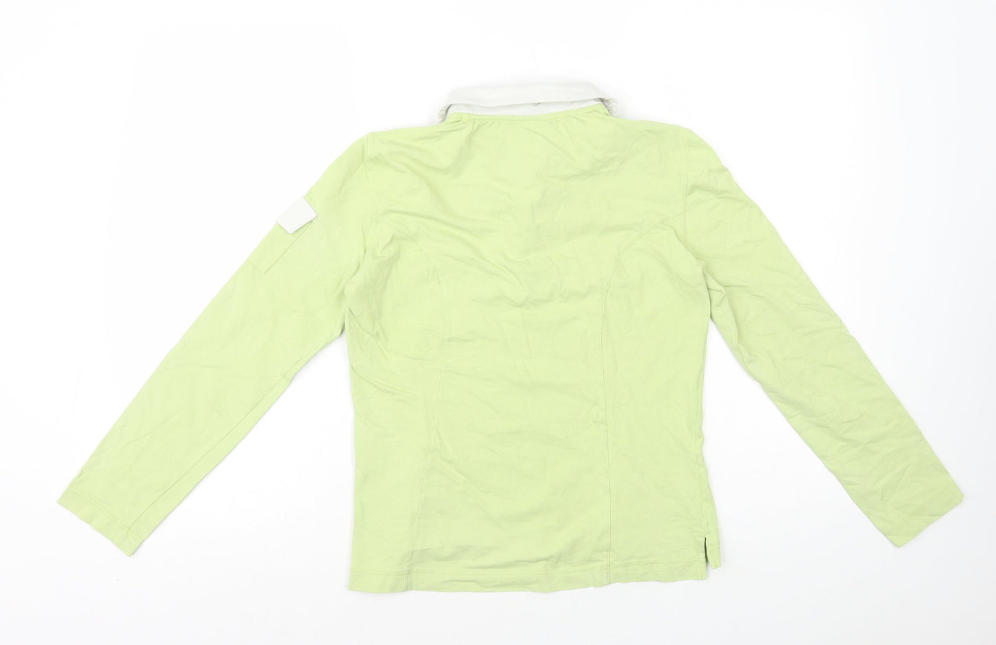 Chervo Womens Green Cotton Basic Polo Size 12 Collared