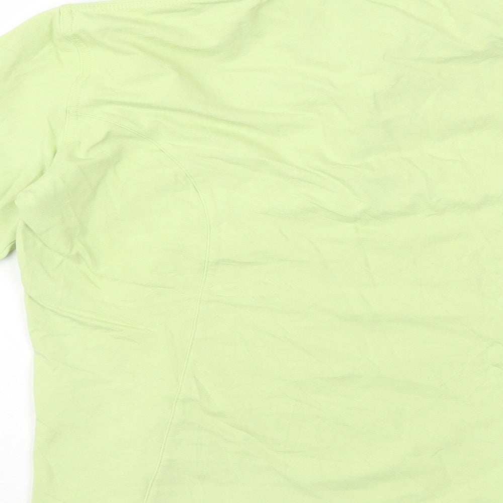 Chervo Womens Green Cotton Basic Polo Size 12 Collared