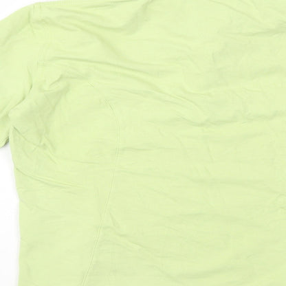 Chervo Womens Green Cotton Basic Polo Size 12 Collared
