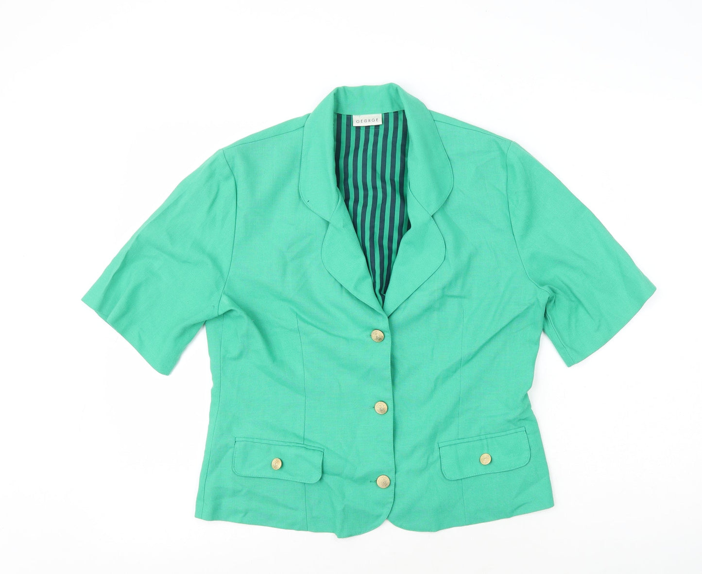 George Womens Green Jacket Size 12 Button