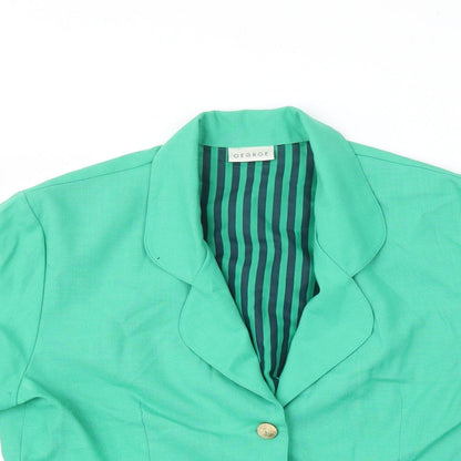 George Womens Green Jacket Size 12 Button
