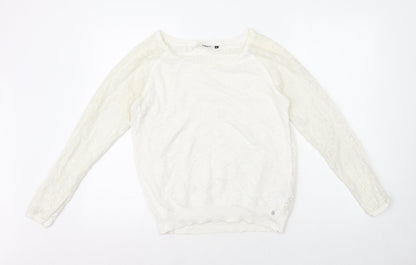 Womens UK Size L Only White Pullover Jumper