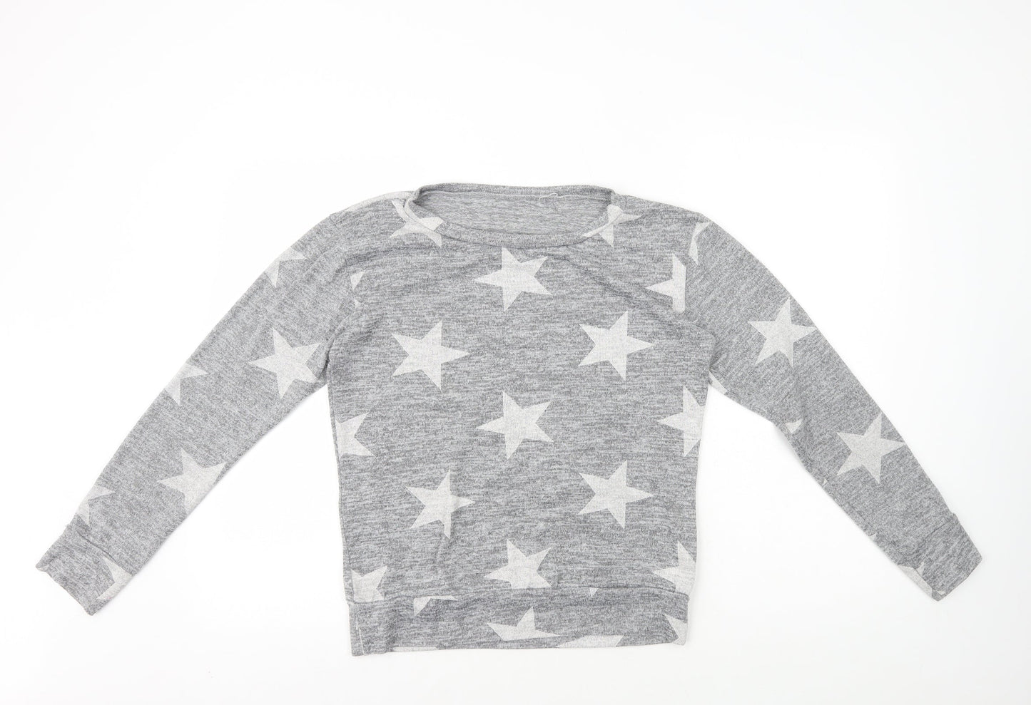Womens UK Size M Preworn Grey Basic T-Shirt