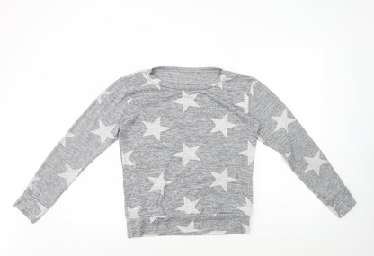 Womens UK Size M Preworn Grey Basic T-Shirt